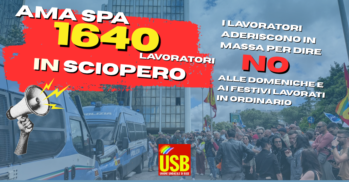 AMA SPA: 1640 lavoratori dicono “NO” agli accordi al ribasso