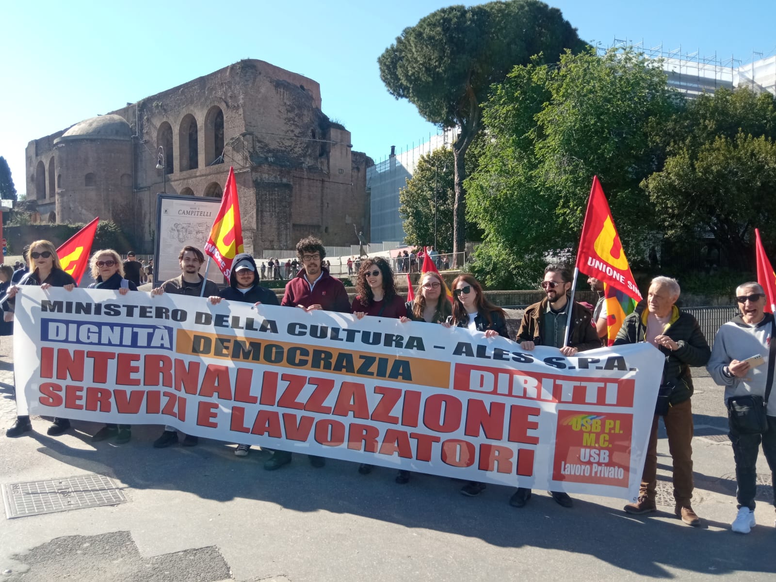 Non c'è bellezza se non c'è dignità, democrazia e diritti! Mobilitazione delle lavoratrici e dei lavoratori Ales spa